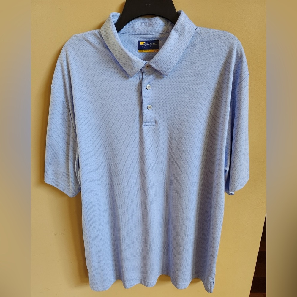 Jack Nicklas golf shirt. Light blue.